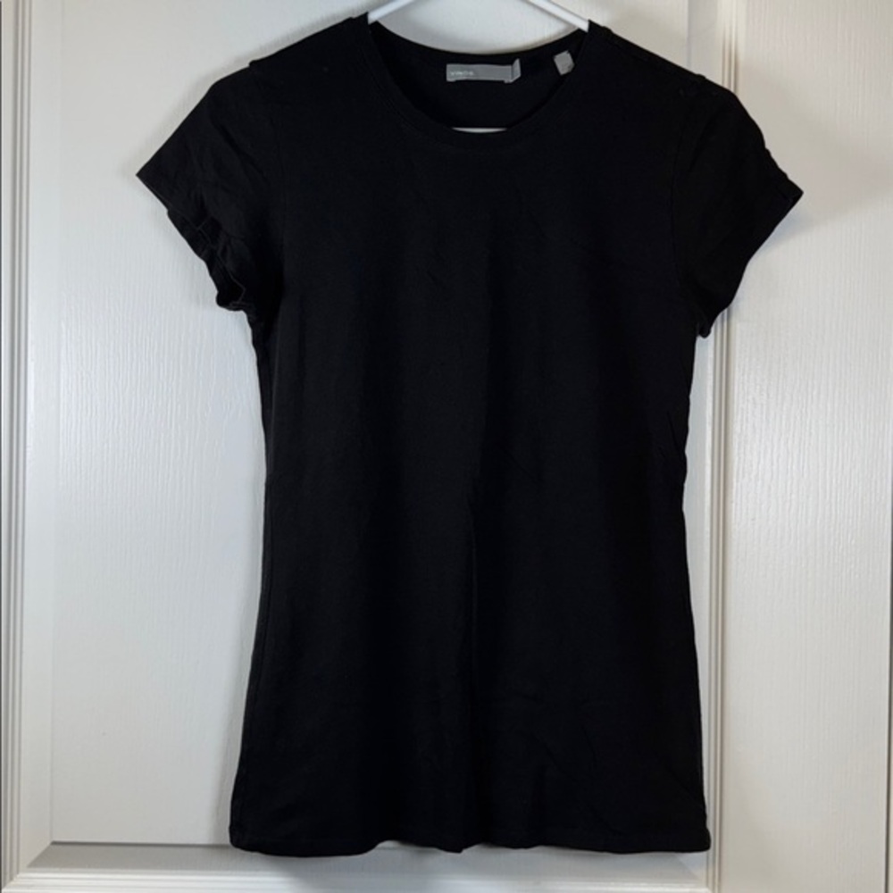 Vince Black Crewneck Staple Shirt Size Small EUC #2031